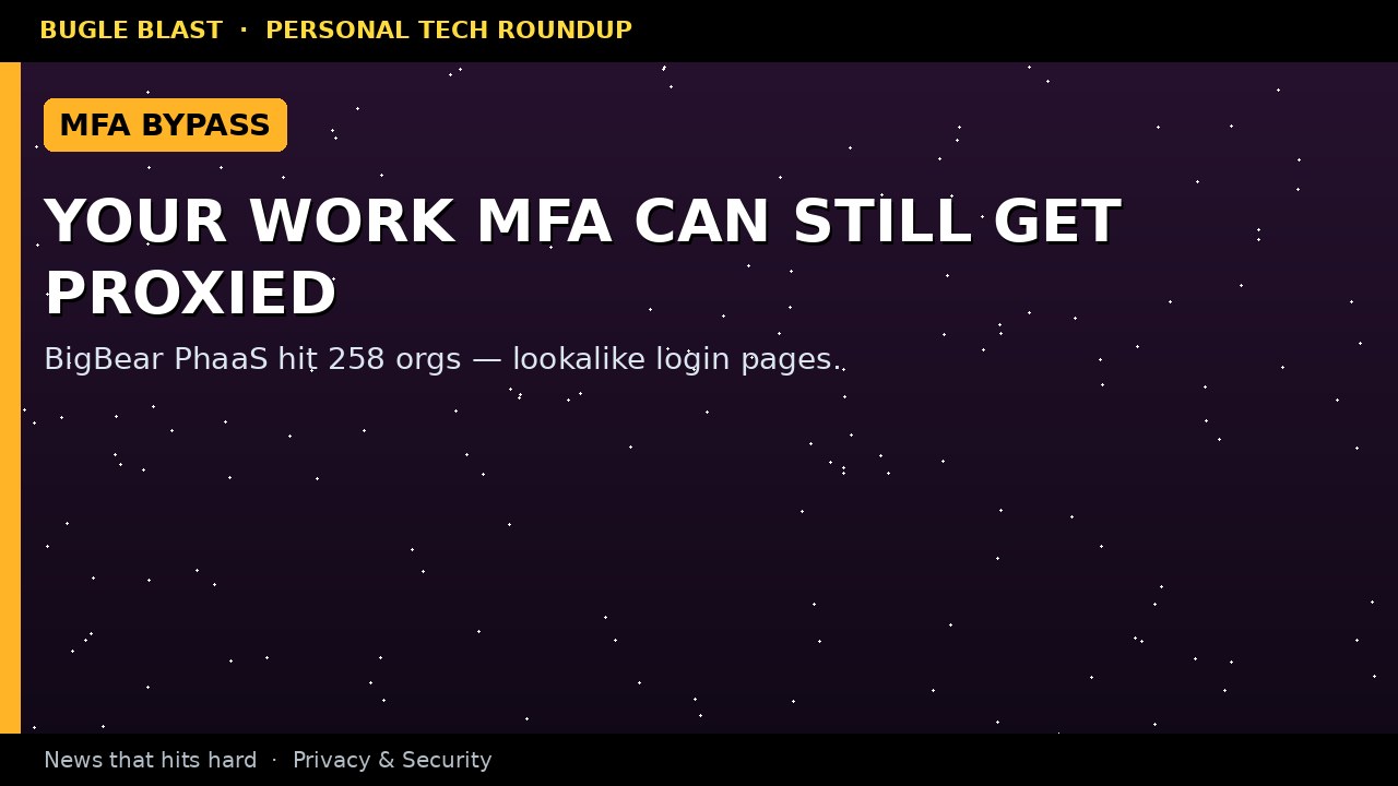 YOUR WORK MFA CAN STILL GET PROXIED! | BigBear PhaaS bypassed Microsoft 365 MFA at 258 orgs — lookalike pages steal the session