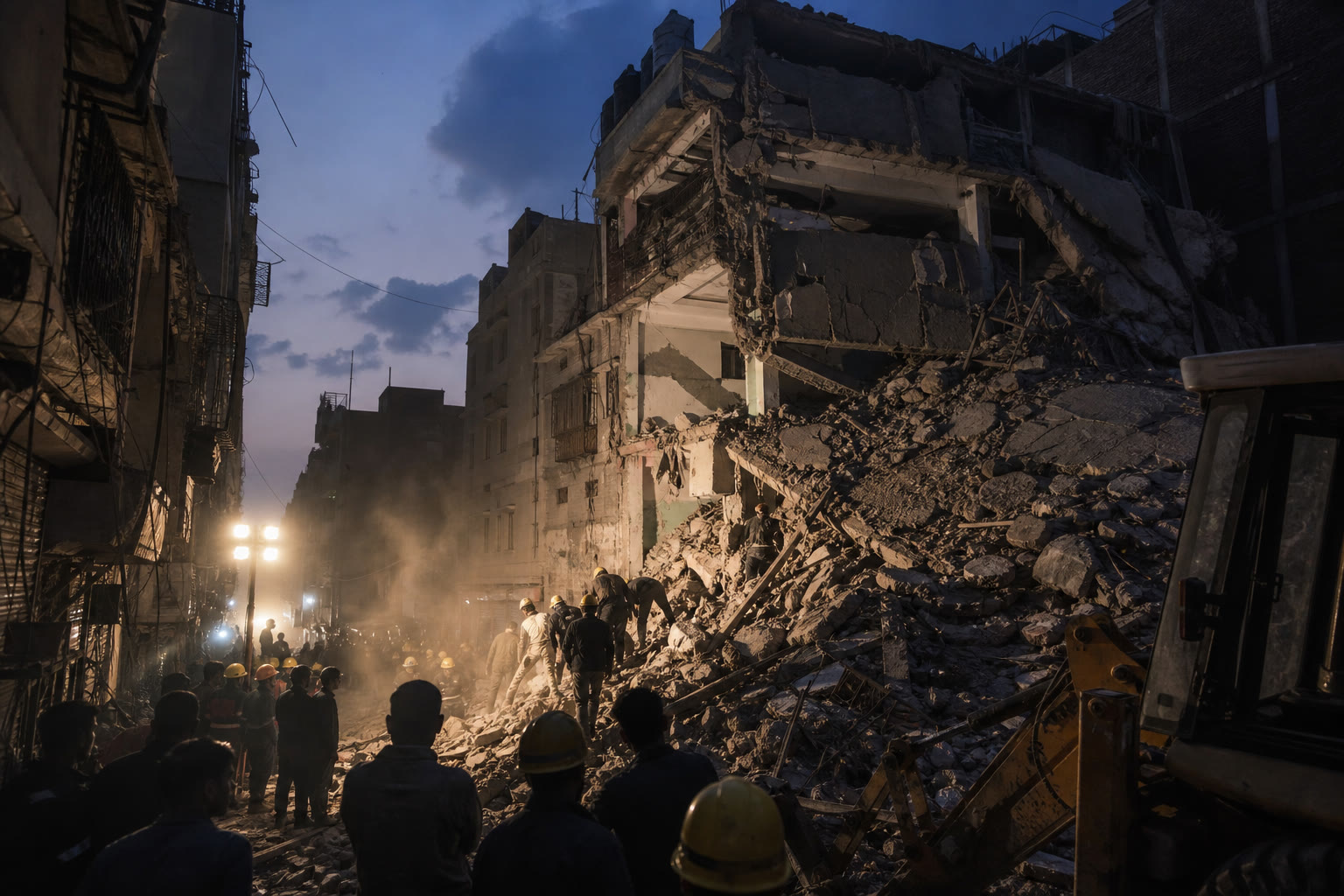 DELHI HOSTEL COLLAPSES — SEVEN DEAD, STUDENTS PULLED FROM THE RUBBLE! | A Satya Niketan PG came down during basement repairs; the owner is arrested and city engineers are under the hammer