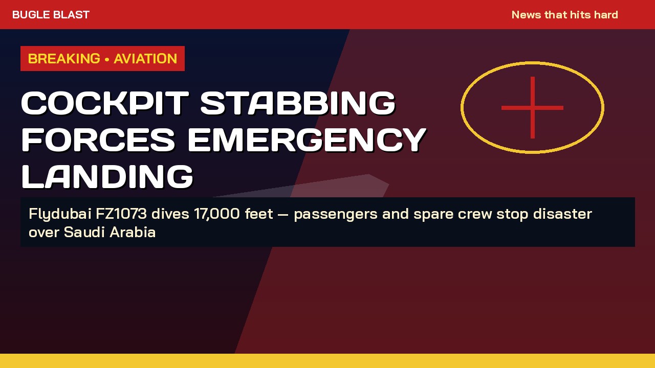 COCKPIT STABBING SENDS FLYDUBAI PLANE INTO A 17,000-FOOT PLUNGE! | Passengers and spare crew stop FZ1073 over Saudi Arabia