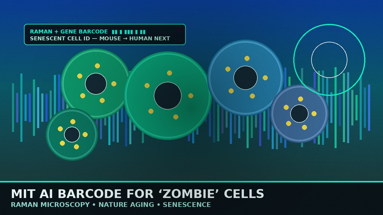 MIT BUILDS AN AI BARCODE FOR ZOMBIE CELLS! | Raman + gene maps flag aging “senescent” cells in mice — human tissue next
