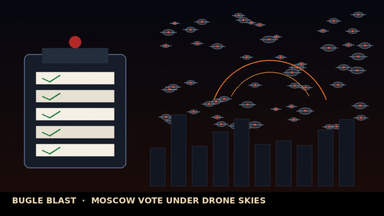 PUTIN’S WAR VOTE OPENS — AS 350 UKRAINIAN DRONES HIT MOSCOW! | First State Duma ballot since the invasion, under a sky full of Kyiv’s answer