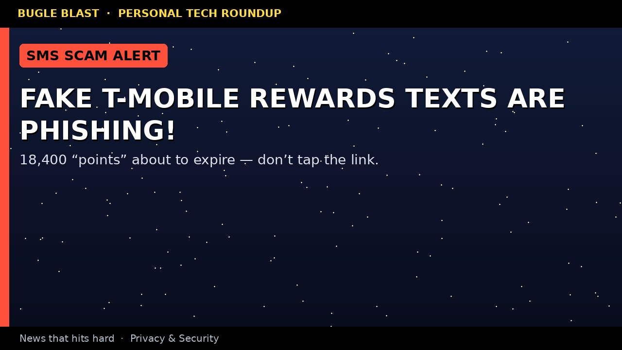 FAKE T-MOBILE “REWARDS EXPIRING” TEXTS ARE A SCAM! | ~18,400 points, urgent deadline, 1,000+ templates — don’t tap the SMS link