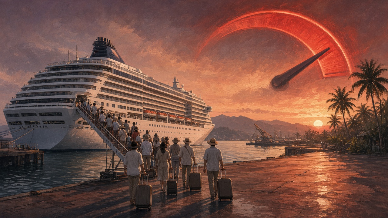 A NEVER-ENDING LUXURY CRUISE JUST ENDED IN CAMBODIA! | 750 days into a 3.5-year world voyage, fuel bills quadrupled and passengers got eight hours’ notice to get off
