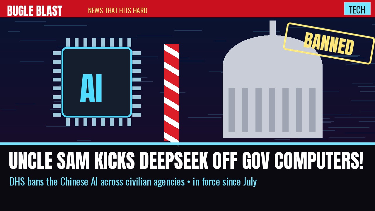 UNCLE SAM JUST KICKED DEEPSEEK OFF THE GOVERNMENT’S COMPUTERS! | DHS banned the Chinese AI back in July and only told the rest of us on Monday