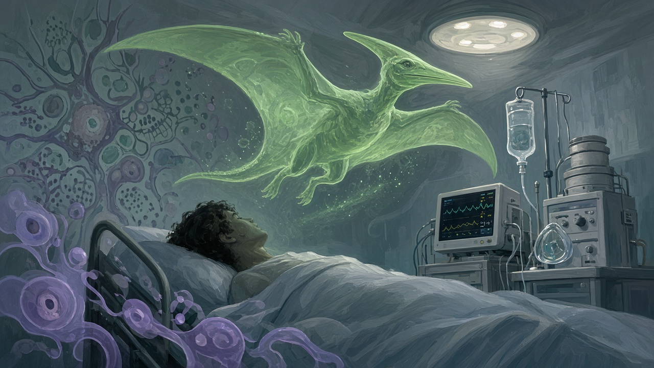 SHE SAW A FLYING GREEN DINOSAUR — IT WASN’T PSYCHOSIS! | Rare autoimmune encephalitis attacked her nerves; docs needed months to crack it