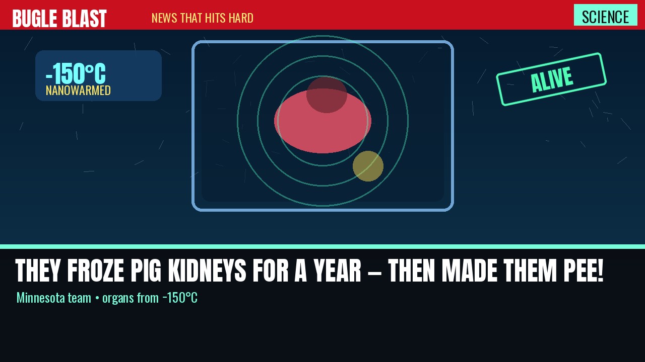 THEY FROZE PIG KIDNEYS FOR A YEAR — THEN MADE THEM PEE! | Minnesota team nanowarmed organs from −150°C