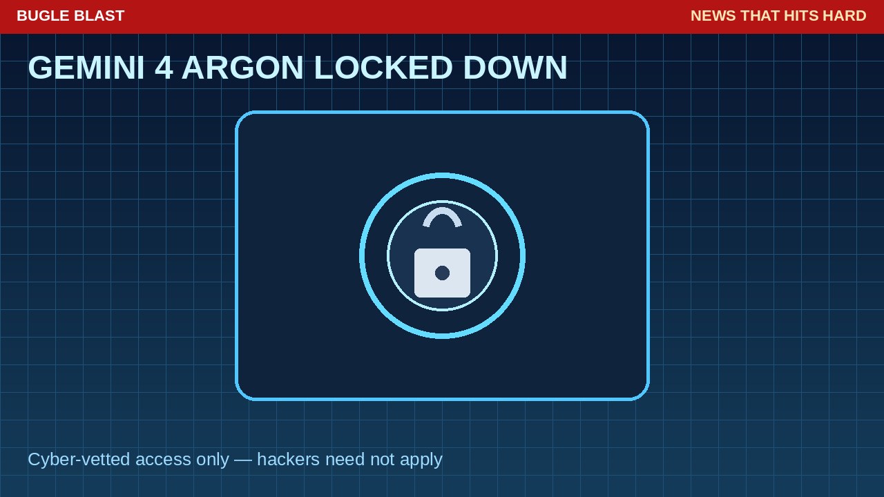 GOOGLE LOCKS GEMINI 4 ARGON BEHIND CYBER VETTING! | Most powerful model withheld — hackers not invited