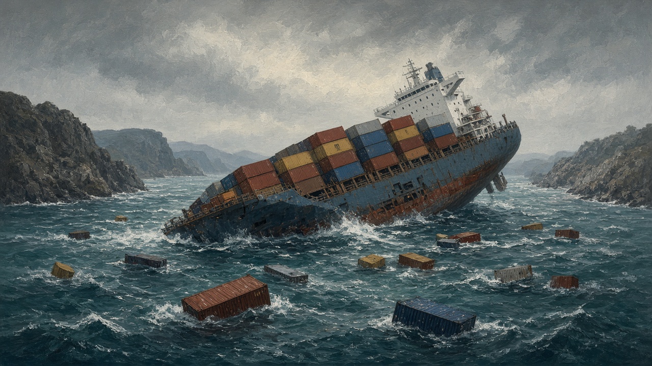 CONTAINER SHIP SINKS IN THE STRAIT OF HORMUZ! | GFS Pride hit a mine on an “unauthorised” route — Iran’s Guards claim; mariners warned