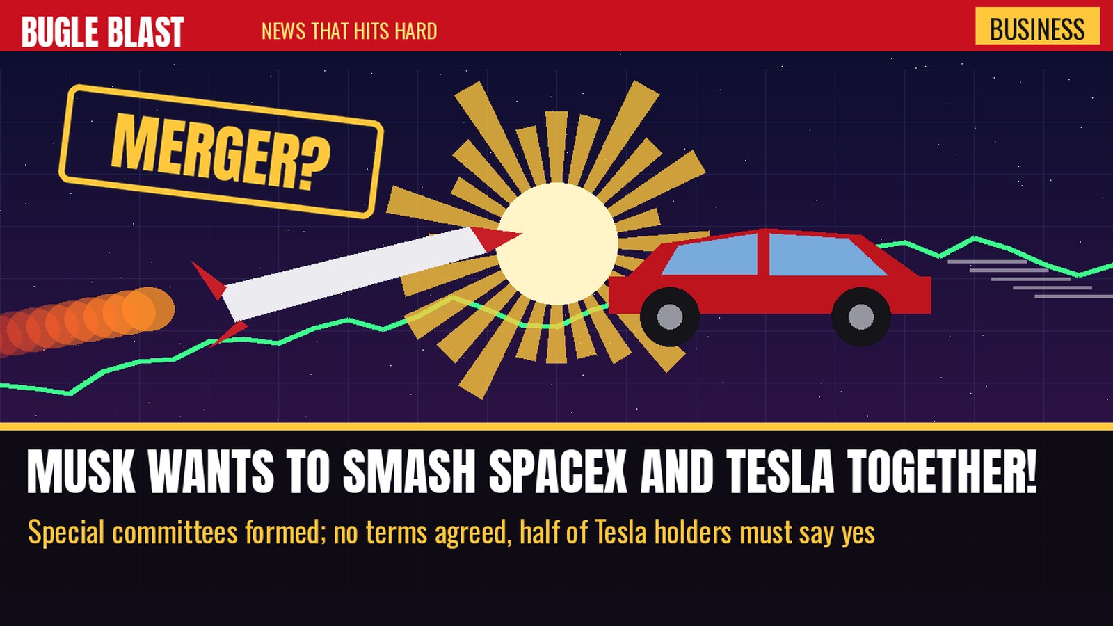 MUSK WANTS TO SMASH SPACEX AND TESLA TOGETHER! | Special committees are now studying a deal that would rank among the biggest mergers ever