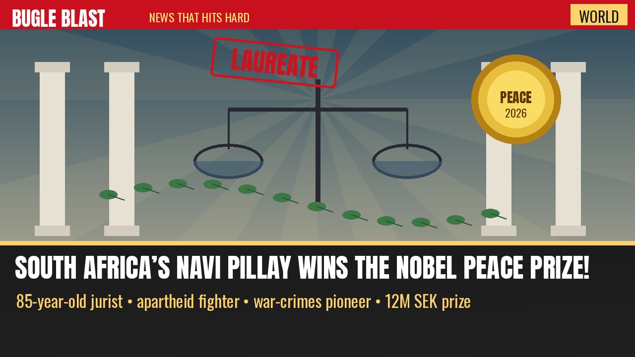 SOUTH AFRICA’S NAVI PILLAY WINS THE NOBEL PEACE PRIZE! | The 85-year-old jurist who fought apartheid and helped define war-crimes law takes the 2026 award for advancing peace and international law
