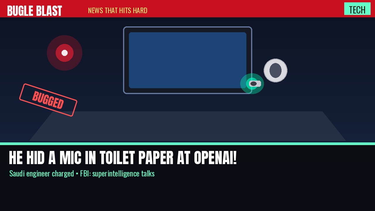 HE HID A MIC IN TOILET PAPER AT OPENAI! | Saudi engineer charged; FBI says it targeted superintelligence talks