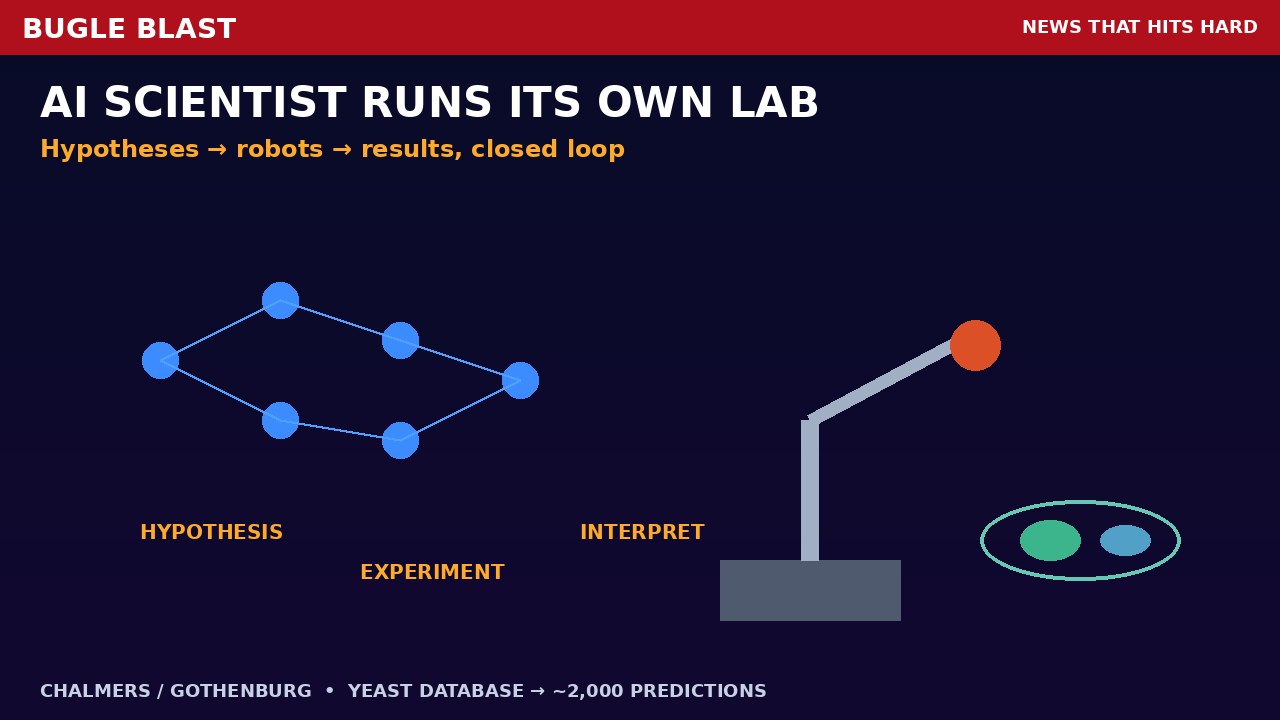 SWEDISH AI SCIENTIST DESIGNS AND RUNS ITS OWN EXPERIMENTS! | Closed-loop LLMs + lab robots turn yeast data into ~2,000 testable predictions